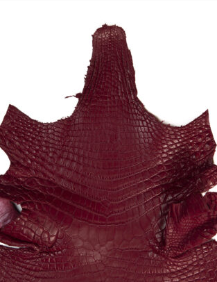 Da cá sấu Crocodile Henglong màu Hồng đậm mờ (Matte Ruby ) Gr3/ Size 32cm