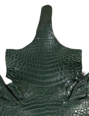 Da cá sấu Crocodile Henglong màu Xanh lá mờ (Matte Cyprus ) Gr4/Size 33cm