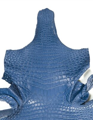 Da cá sấu Crocodile Henglong màu Xanh dương mờ (Matte Sapphire ) Gr4/Size 31cm