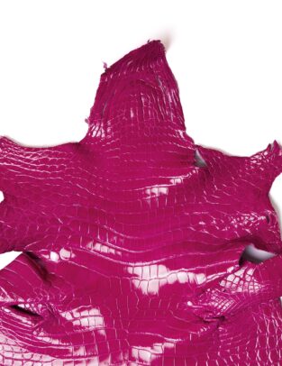 Da cá sấu Crocodile Henglong màu Hồng bóng (Grosoille) Gr3/Size 30cm